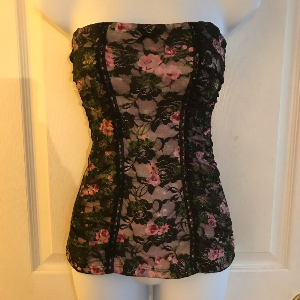 Floral Lace Tube Top